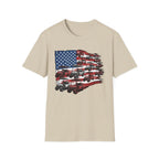 Golf Cart American Flag T‑Shirt — Patriotic Utility Vehicle Tee