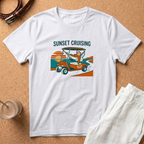 Sunset Cruising T-Shirt — Retro Golf Cart Graphic Tee
