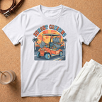 Sunset Cruising T-Shirt — Vintage Golf Cart Beach Tee