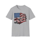 Golf Cart American Flag T‑Shirt — Patriotic Utility Vehicle Tee