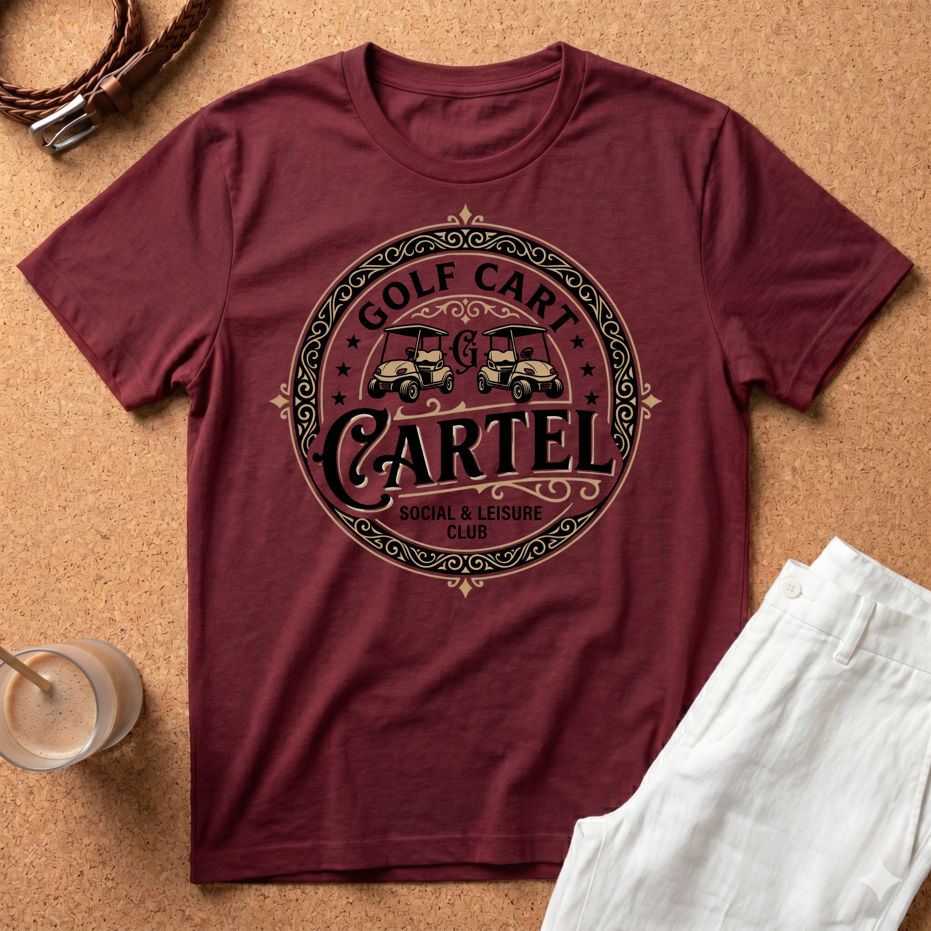 Golf Cart Cartel T‑Shirt — Vintage Golf Club Graphic Tee