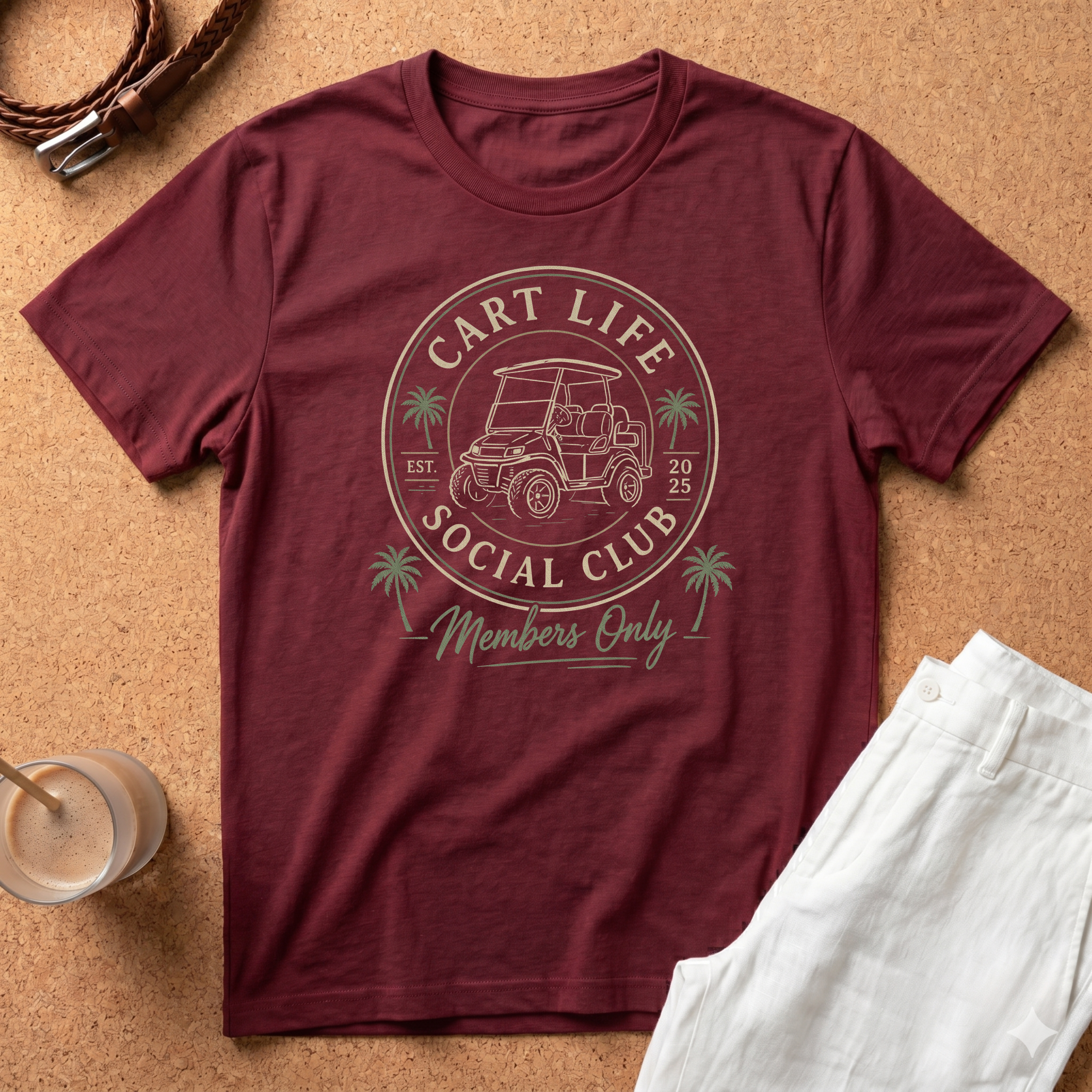 Cart Life Social Club T-Shirt — 'Members Only' Golf Cart Vintage Tee
