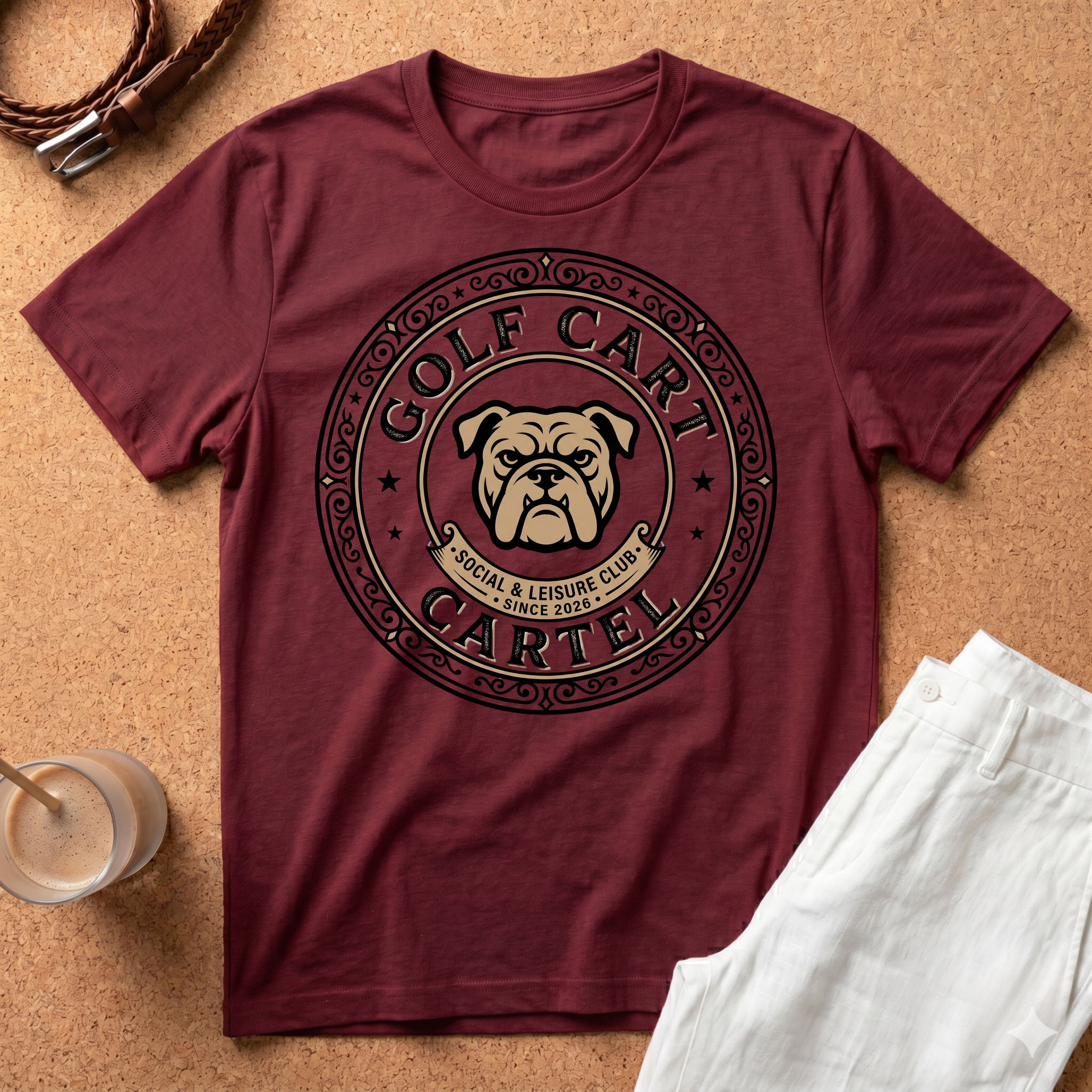Golf Cart Cartel Bulldog T-Shirt — Vintage Tee