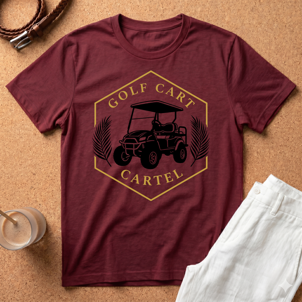 Golf Cart Cartel T-Shirt — Vintage Golf Cart Graphic Tee