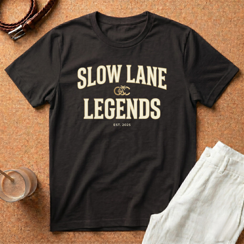 Slow Lane Legends T‑Shirt – Vintage Collegiate Graphic T-Shirt