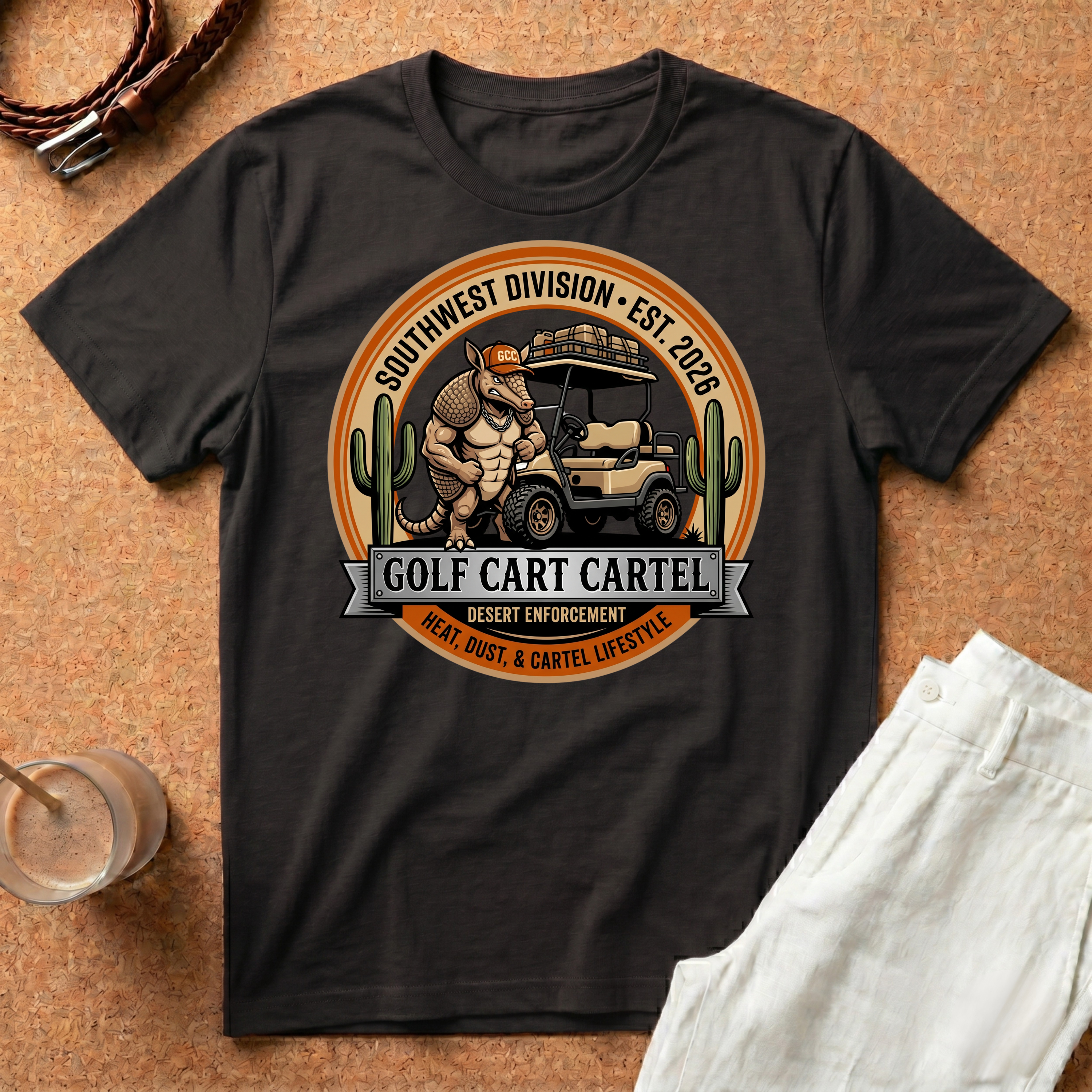 Golf Cart Cartel T-Shirt — Southwest Division Vintage Logo