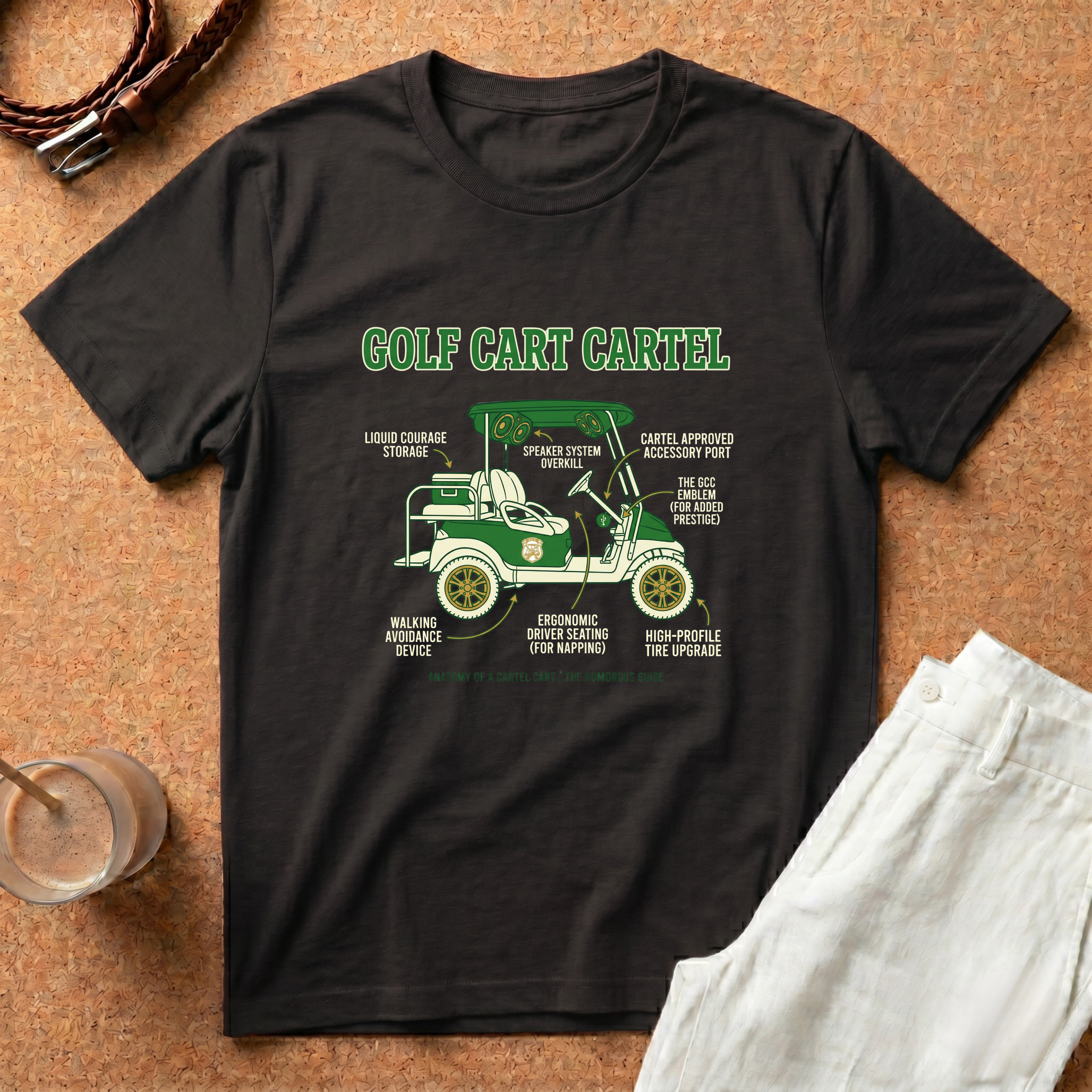 Golf Cart Cartel T-Shirt — Retro Golf Cart Graphic Tee