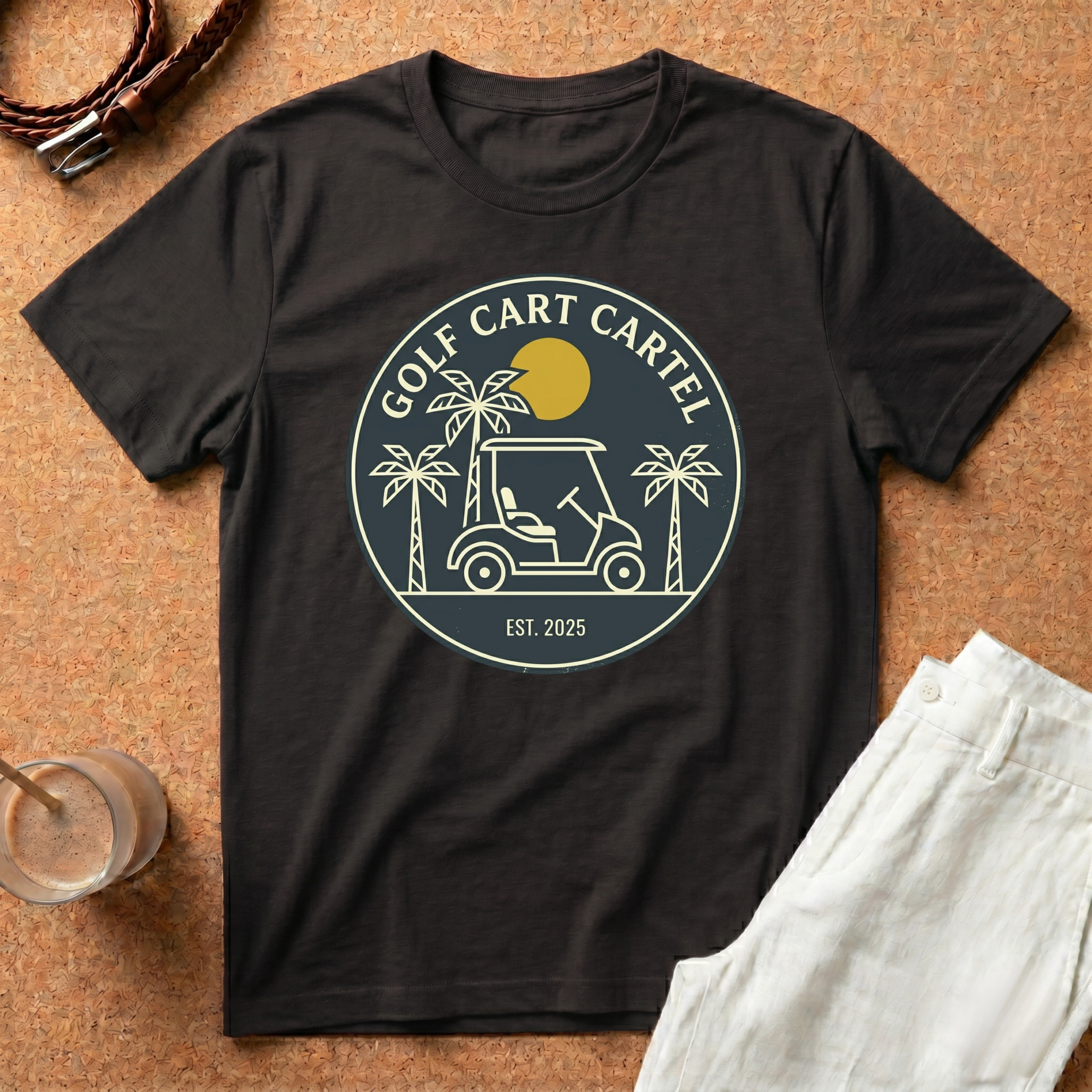 Golf Cart Cartel T-Shirt – Vintage Palm Golfing Tee