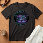 T-Shirt - 'No Meetings Just Rides' Neon Golf Cart Crew Tee