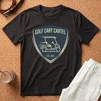 Golf Cart Cartel T-Shirt — Vintage Golf Cart Badge Tee
