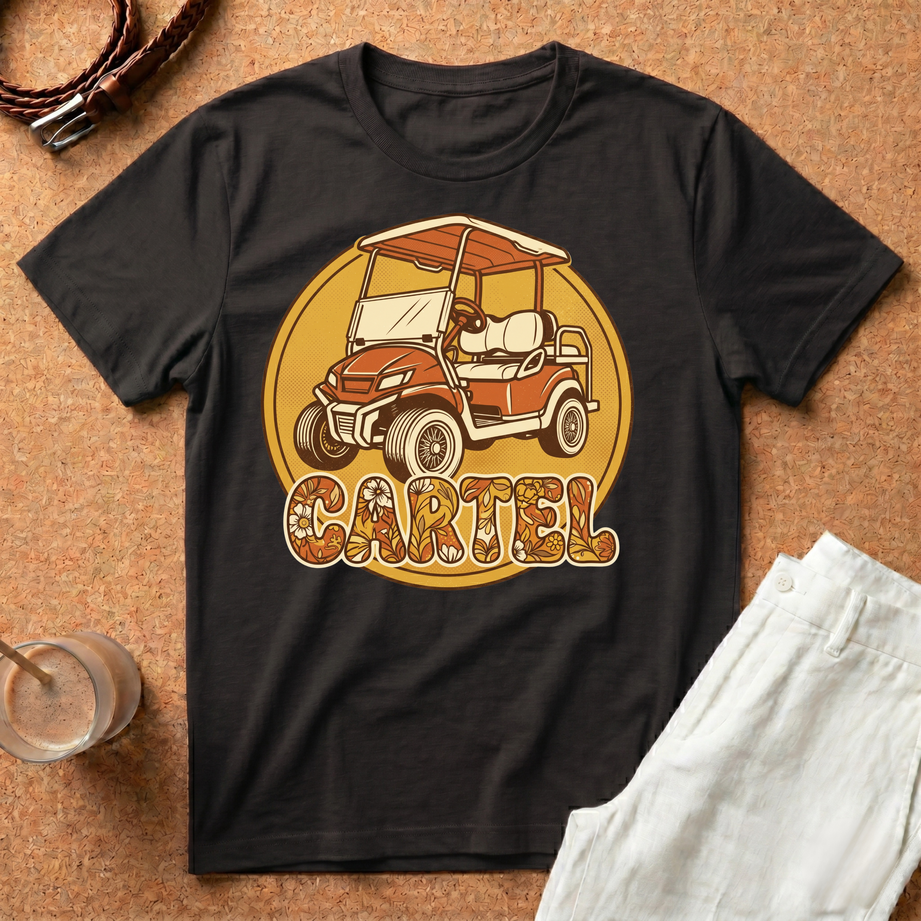 Golf Cart Vintage T-Shirt — Retro 'Cartel' Graphic Tee
