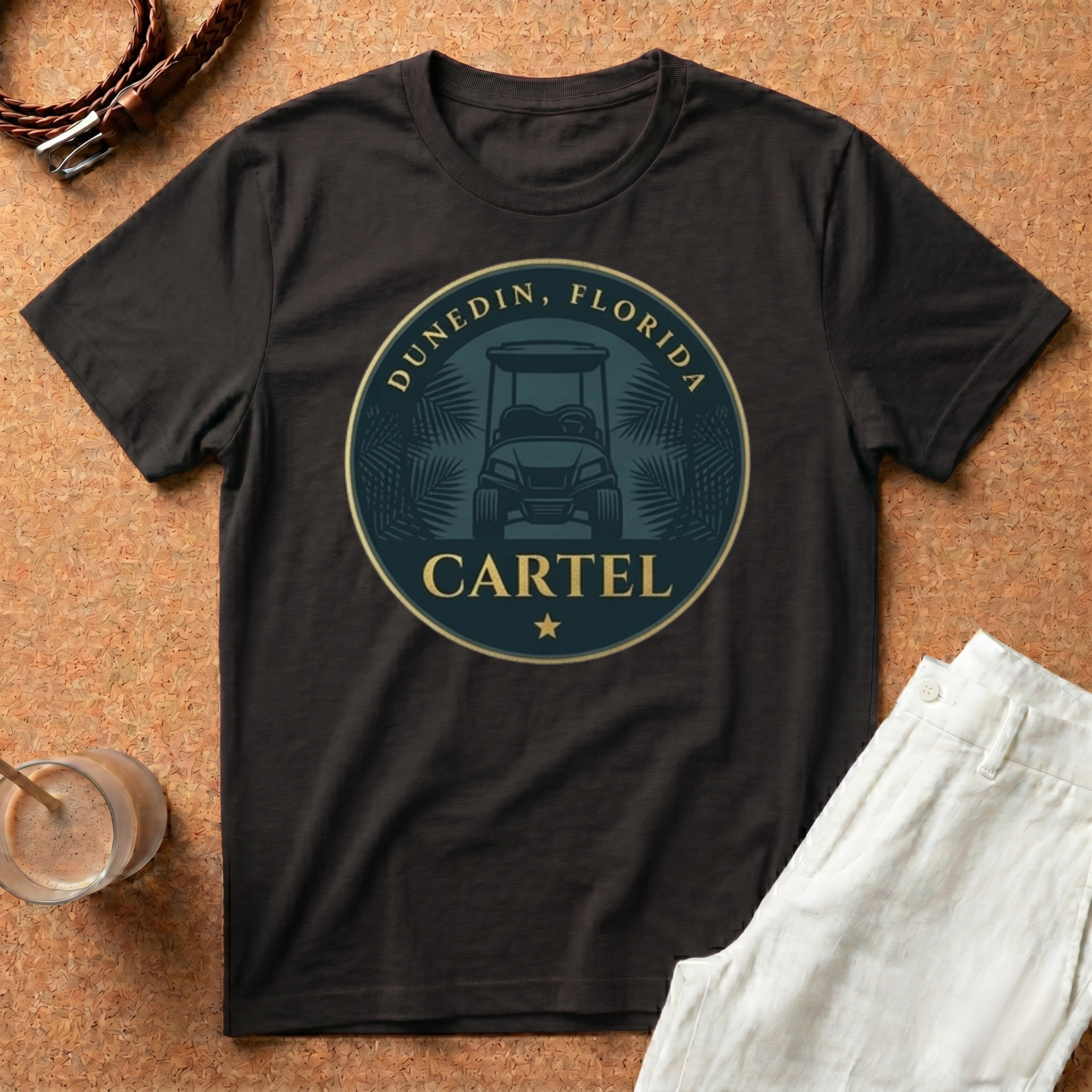 T-Shirt — Dunedin, Florida Cartel Golf Cart Logo Tee