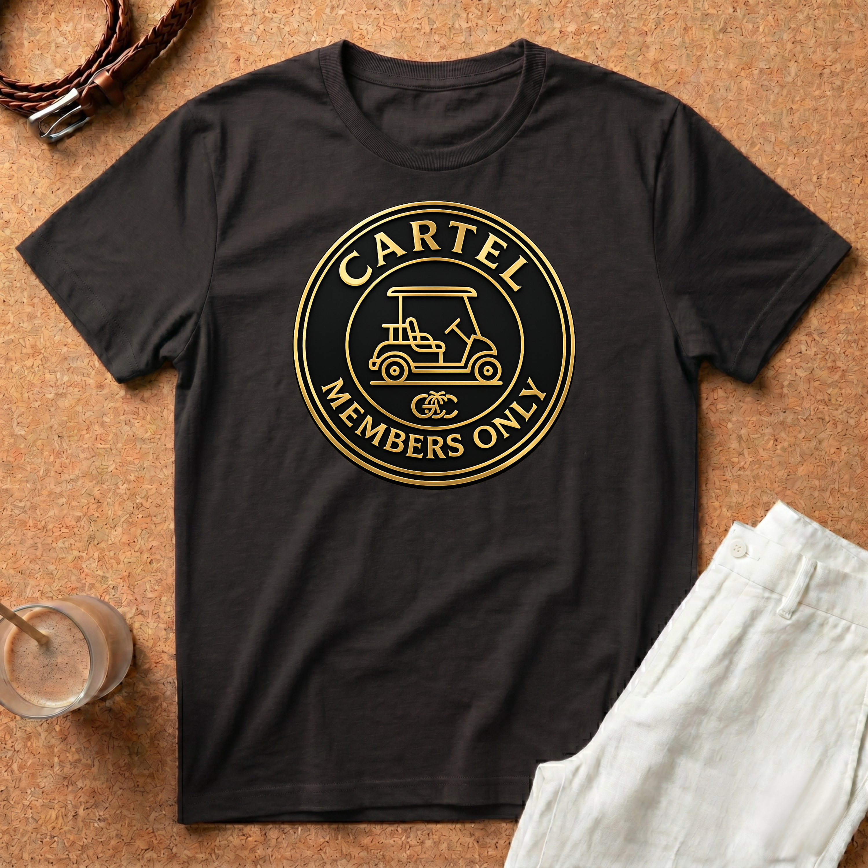 Cartel Members Only Golf Cart T-Shirt — Vintage Club Emblem Tee
