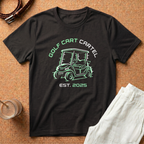 Golf Cart T-Shirt — "Golf Cart Cartel Est. 2025" Vintage Neon Crew Tee