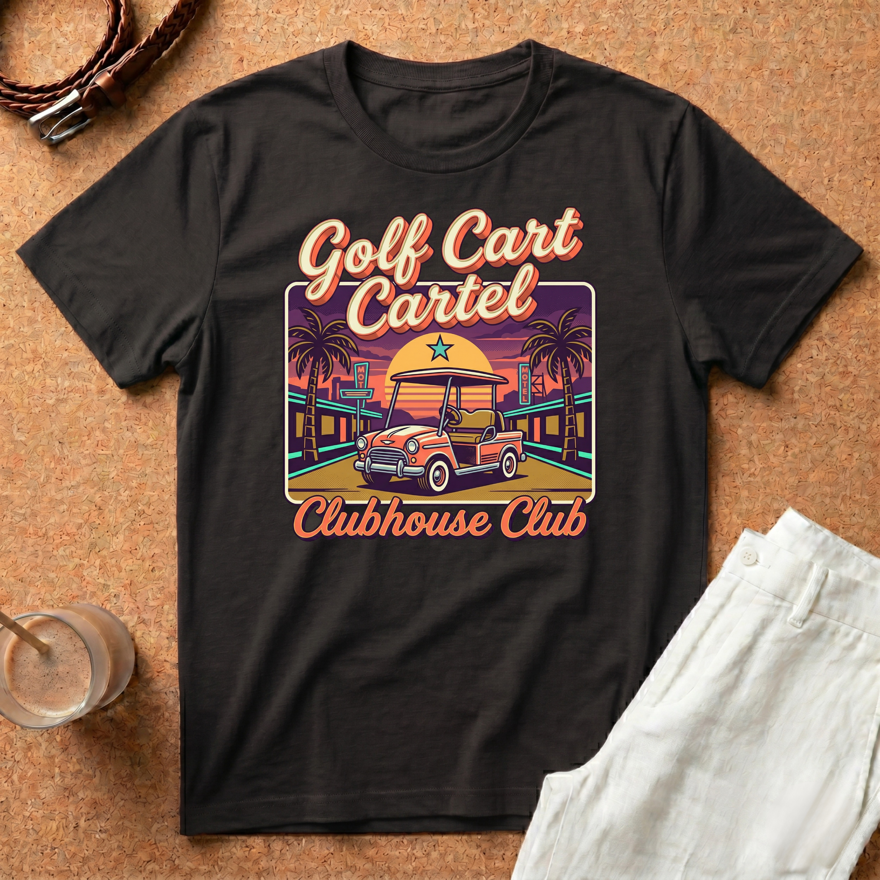 Golf Cart Cartel Clubhouse Club T-Shirt