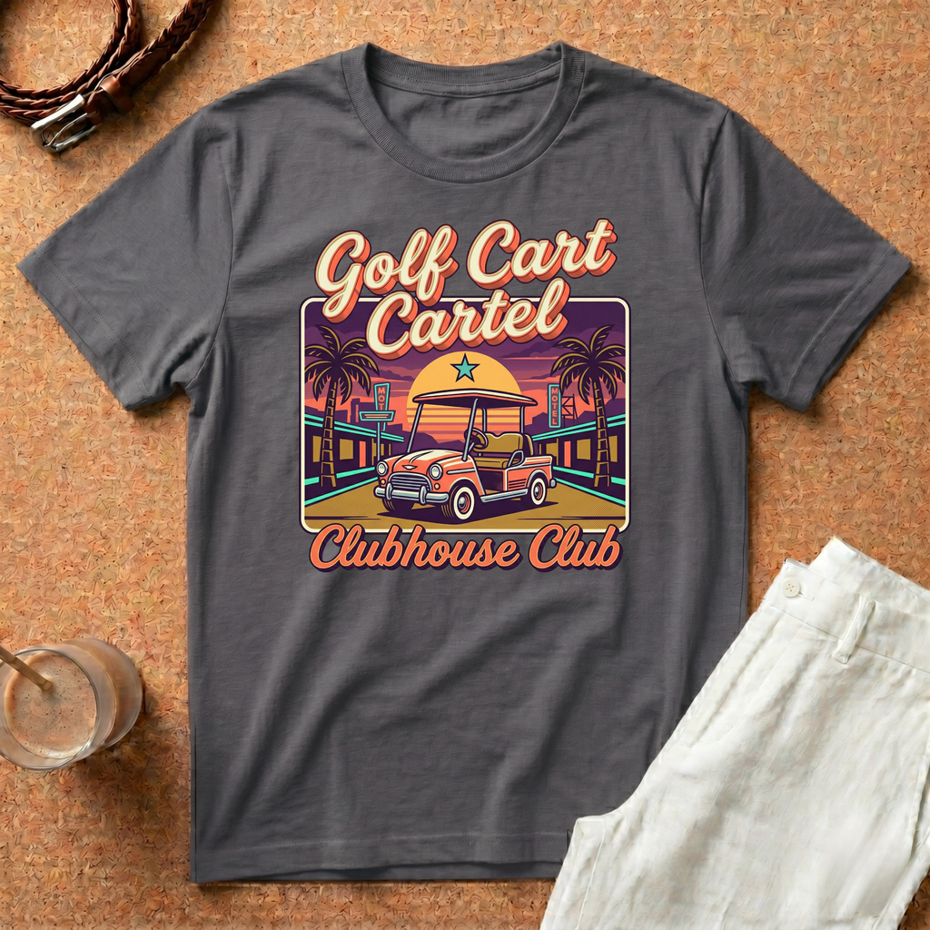 Golf Cart Cartel Clubhouse Club T-Shirt