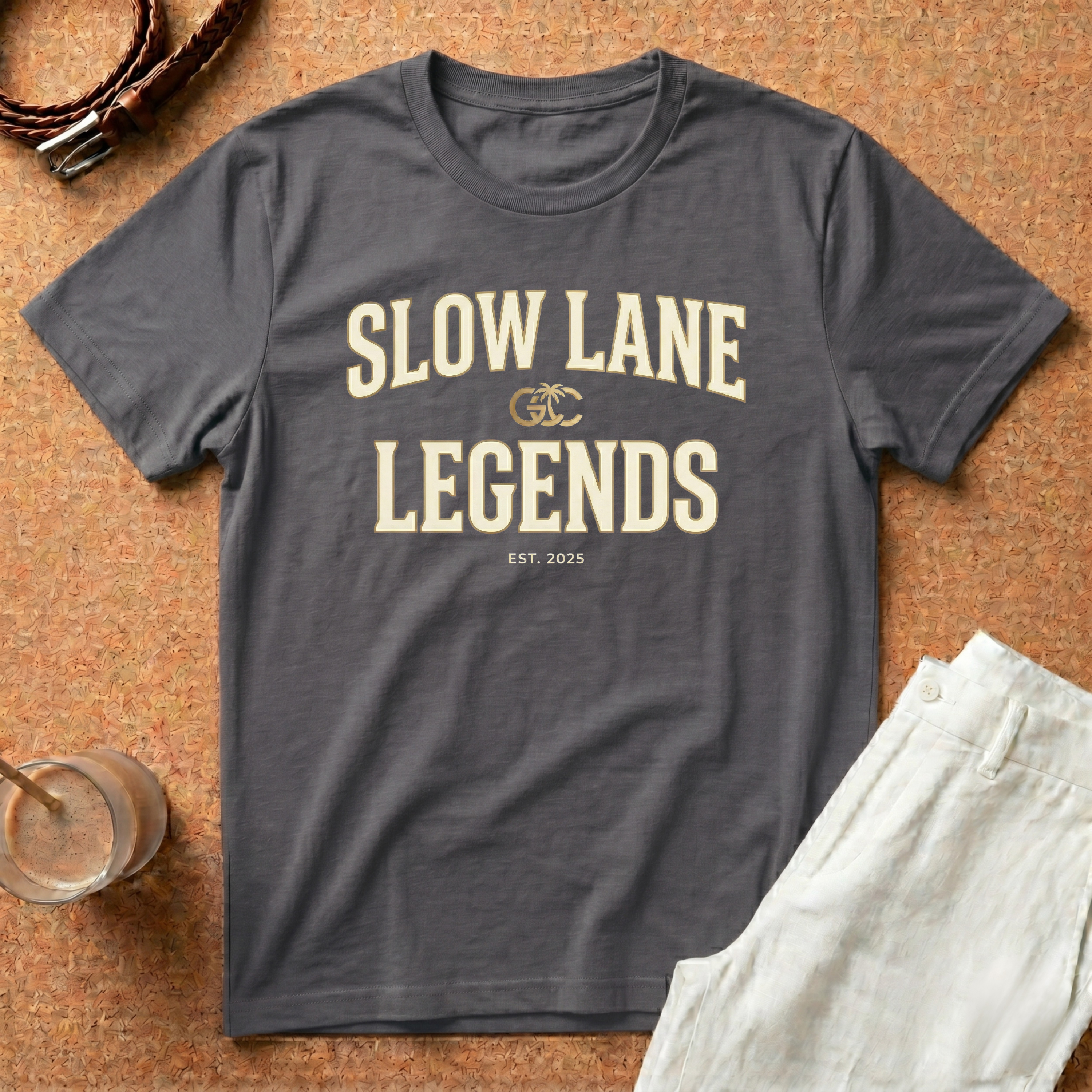 Slow Lane Legends T‑Shirt – Vintage Collegiate Graphic T-Shirt