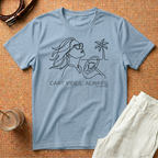 Coastal Vibes T-Shirt — 'Coast Vibes, Always' Line Art Beach Tee