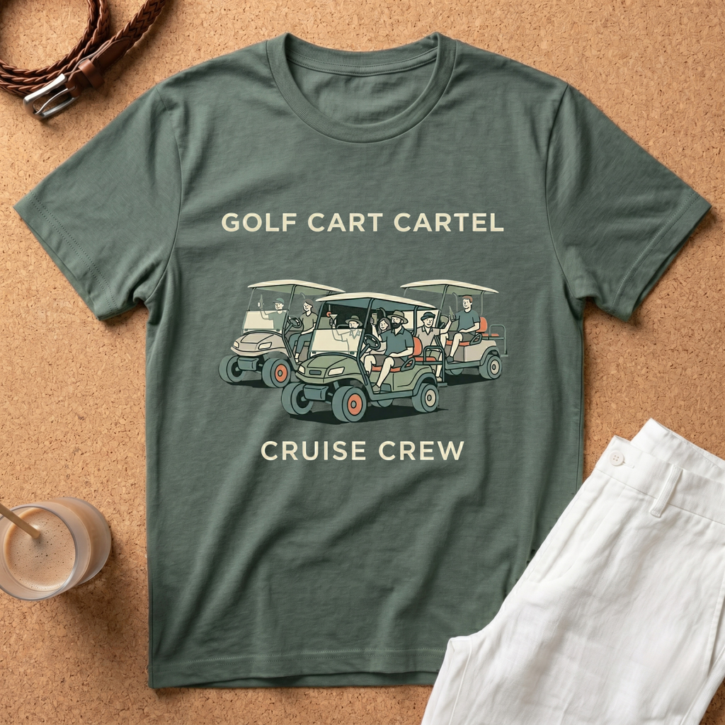 Golf Cart Crew T-Shirt — "Golf Cart Cartel" Vintage Cruise Crew Tee