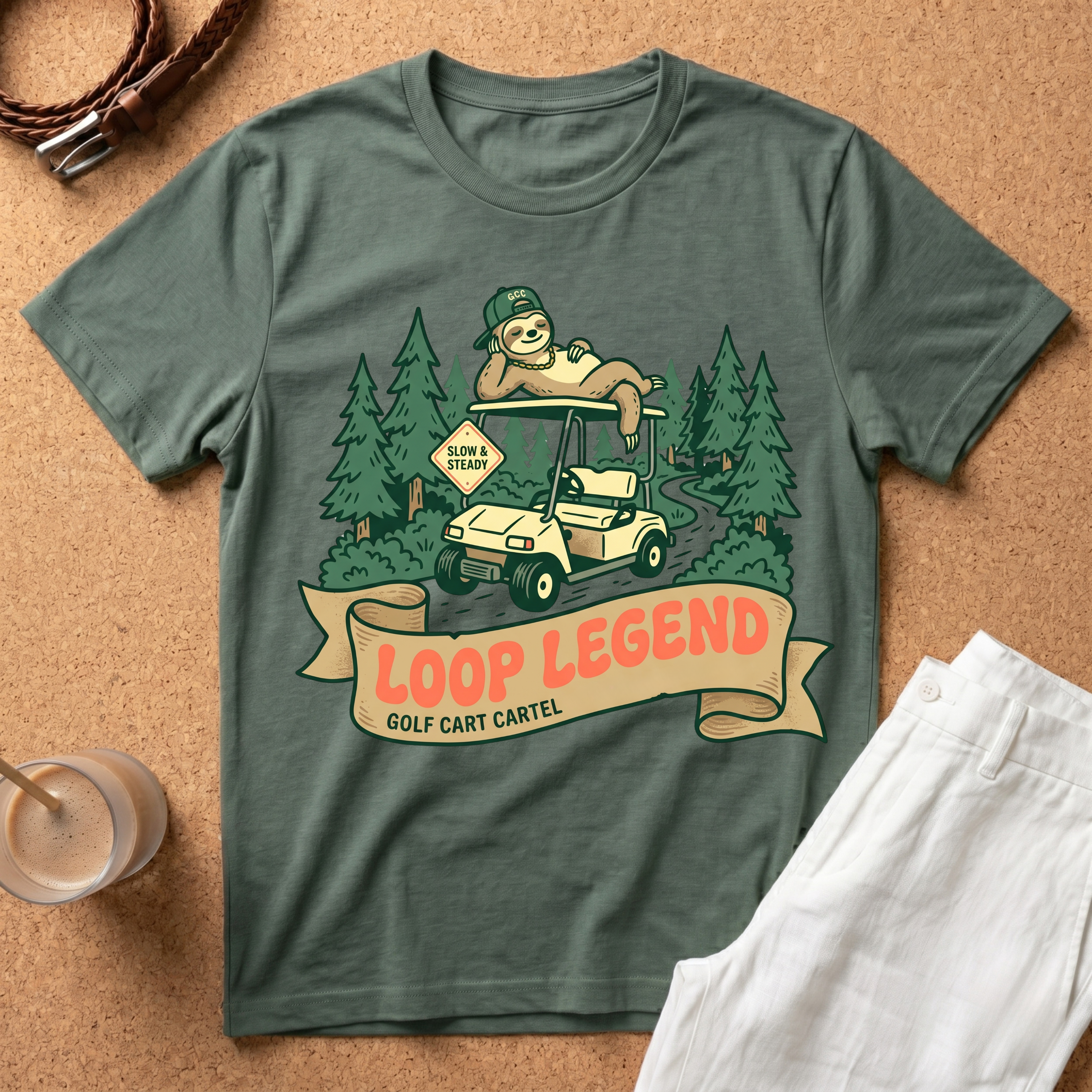 Loop Legend Golf Cart T-Shirt — Funny Mini Golf / Putting Course Shirt