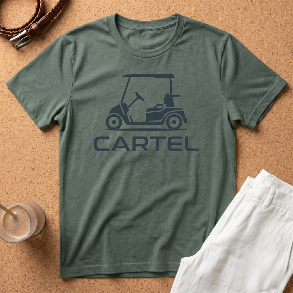 Golf Cart 'Cartel' T‑Shirt — Retro Golfing Crew T-Shirt