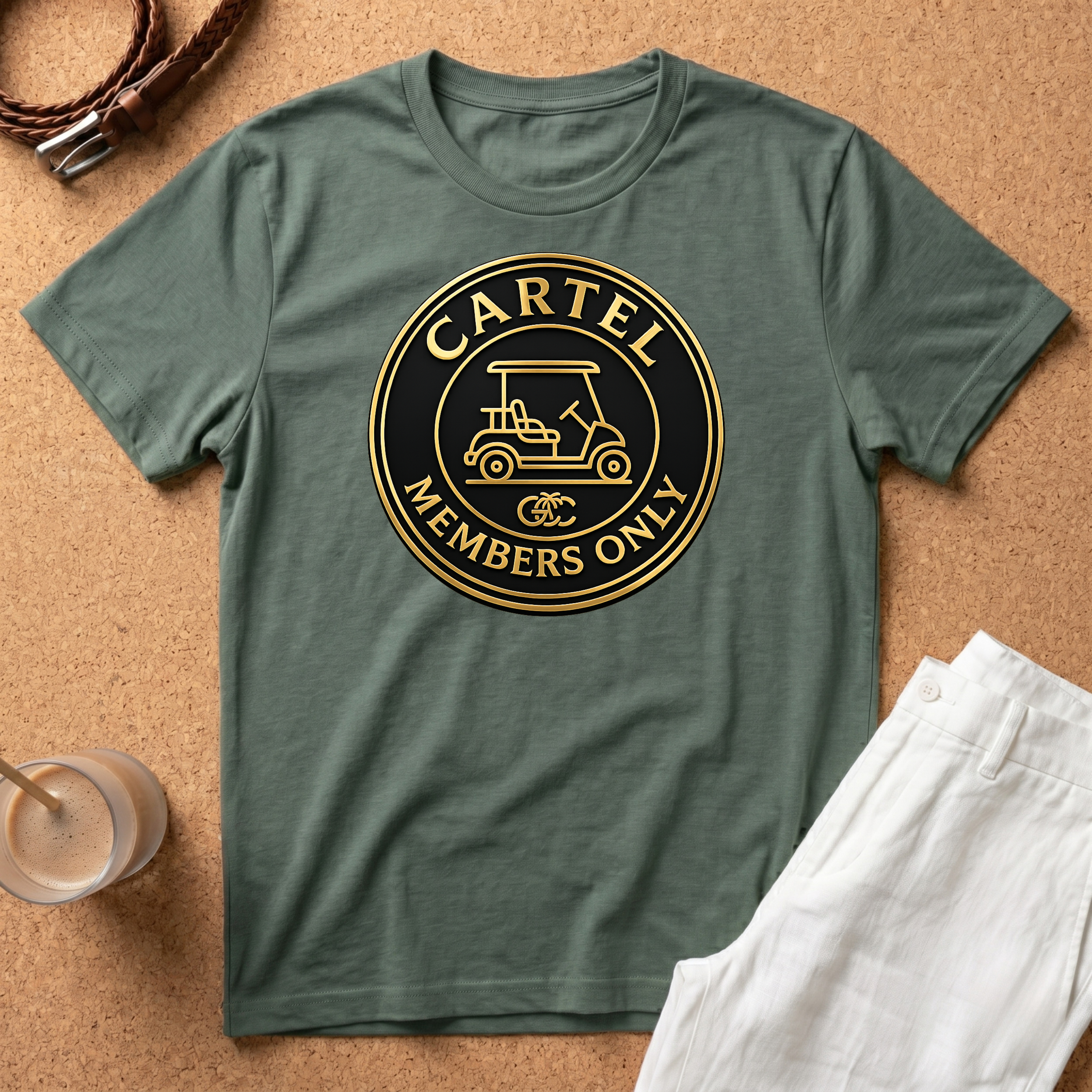 Cartel Members Only Golf Cart T-Shirt — Vintage Club Emblem Tee