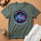 Cartel Nights Golf Cart T‑Shirt — "Ride After Dark" Retro Neon