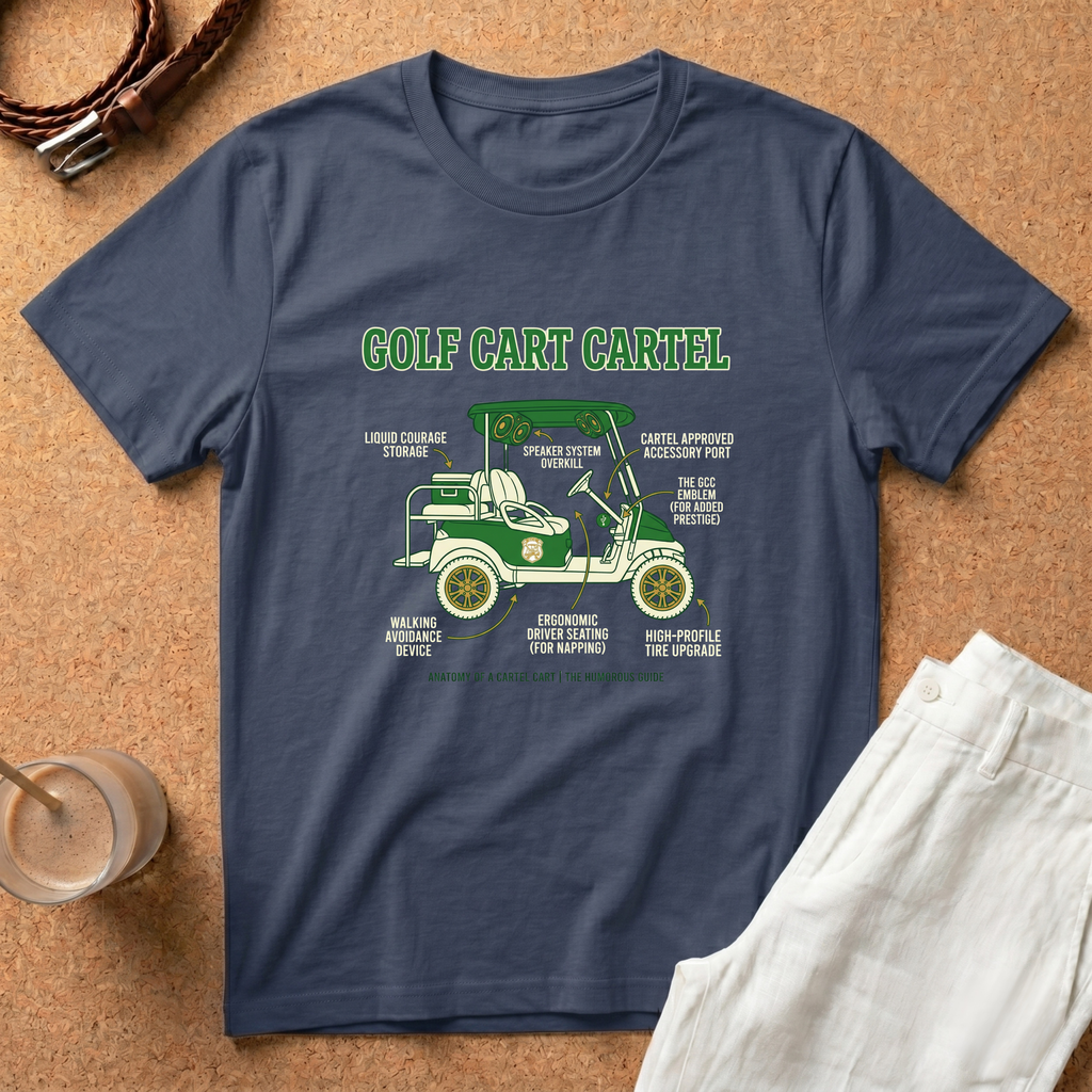 Golf Cart Cartel T-Shirt — Retro Golf Cart Graphic Tee