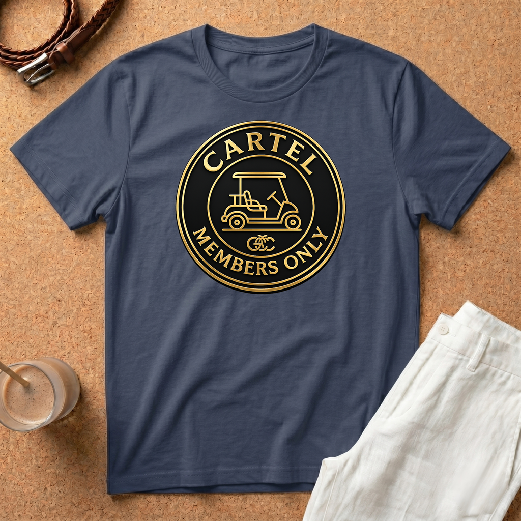 Cartel Members Only Golf Cart T-Shirt — Vintage Club Emblem Tee