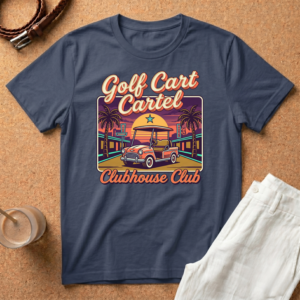 Golf Cart Cartel Clubhouse Club T-Shirt