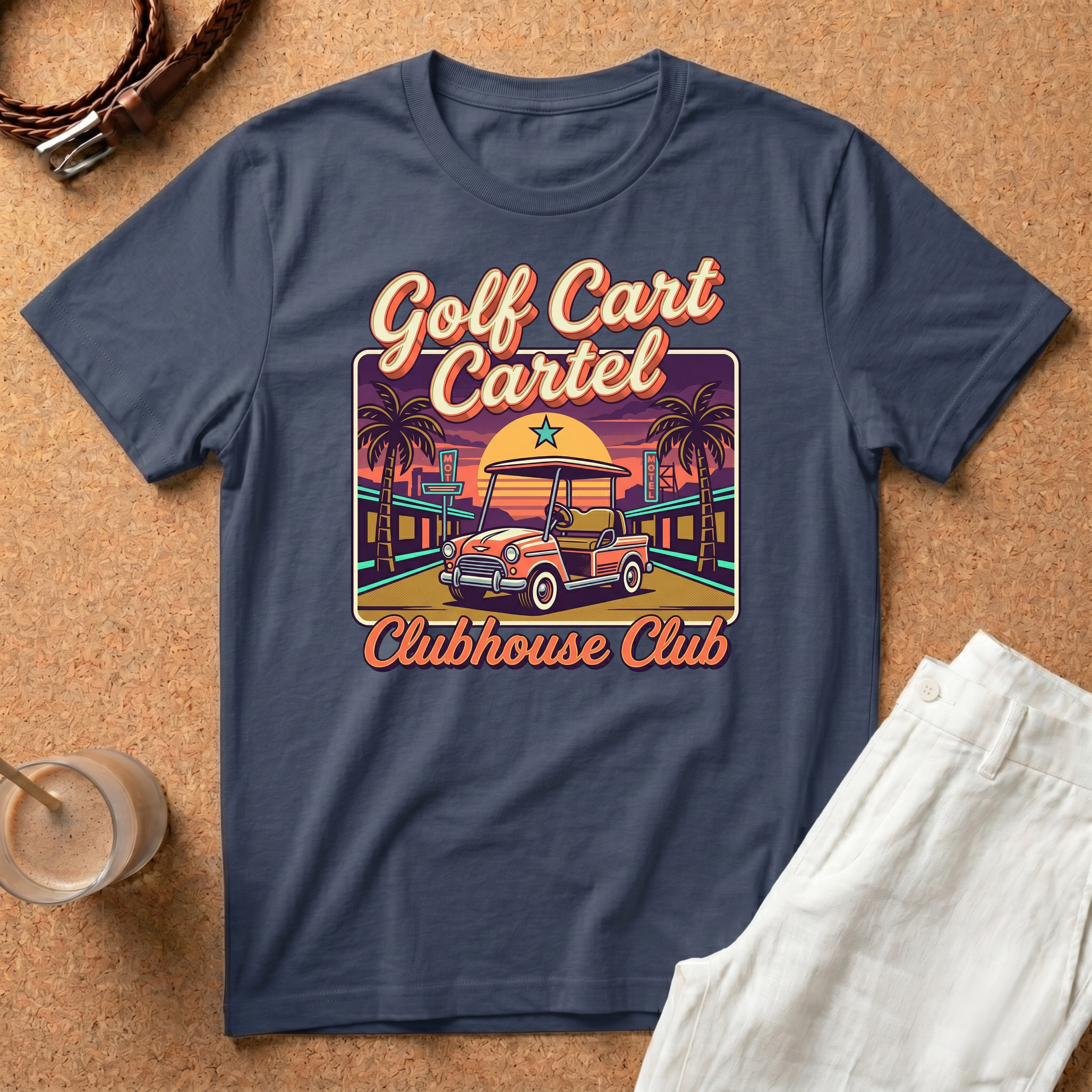 Golf Cart Cartel Clubhouse Club T-Shirt