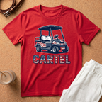 Golf Cart 'Cartel' T-Shirt – Patriotic American Flag Design