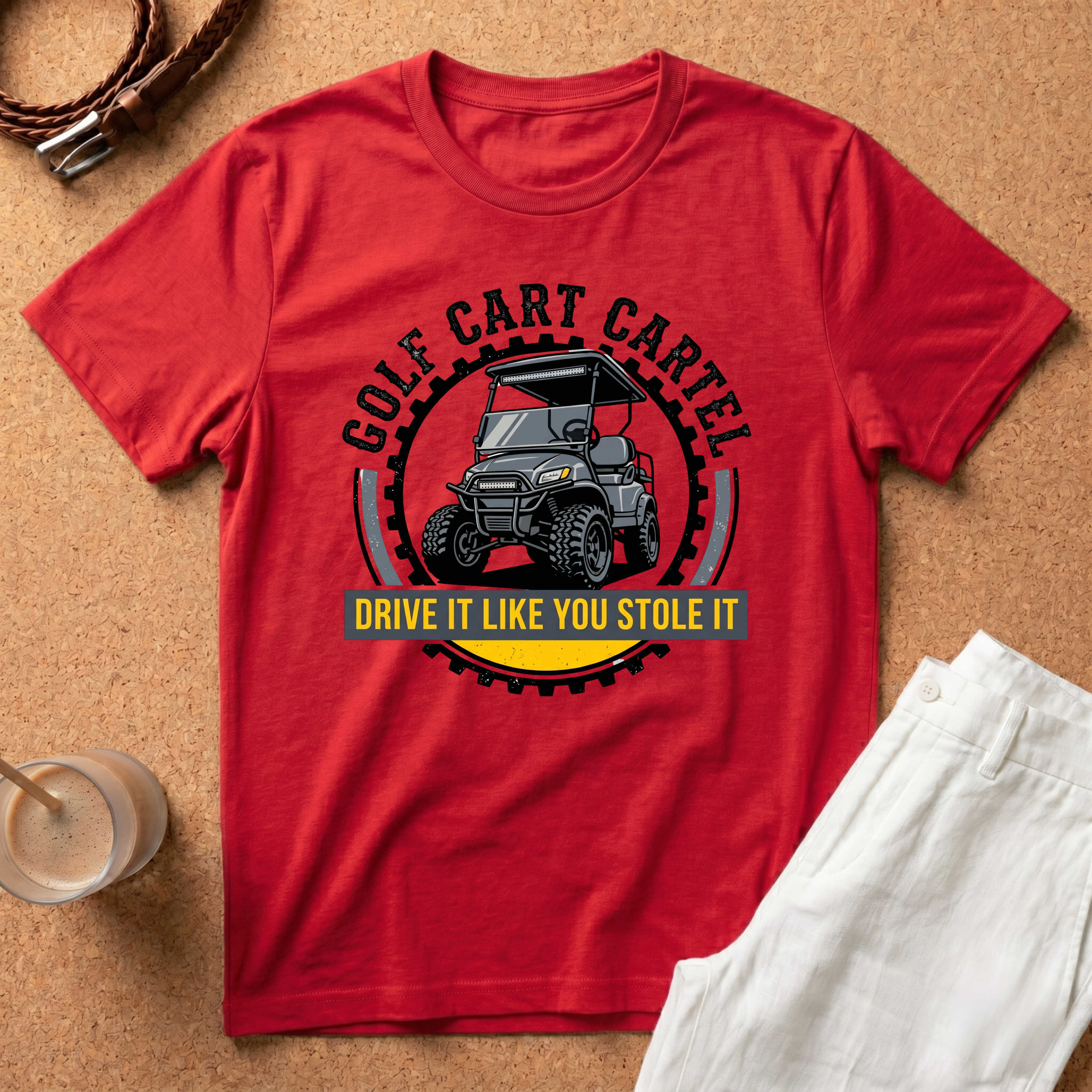 Golf Cart Cartel T-Shirt – "Drive It Like You Stole It" Graphic Tee