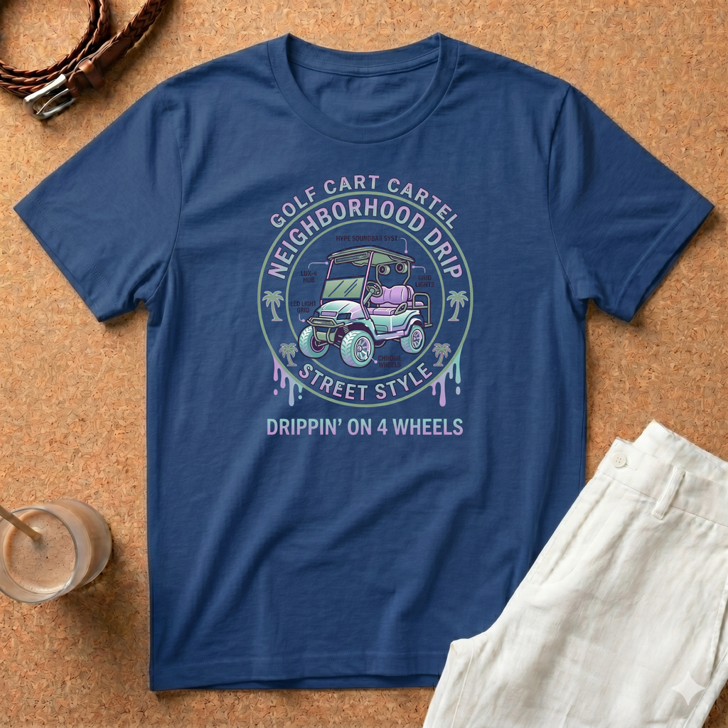 Golf Cart Cartel "Drippin' on 4 Wheels" T-Shirt