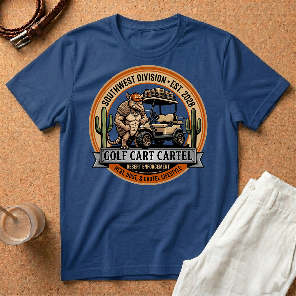 Golf Cart Cartel T-Shirt — Southwest Division Vintage Logo