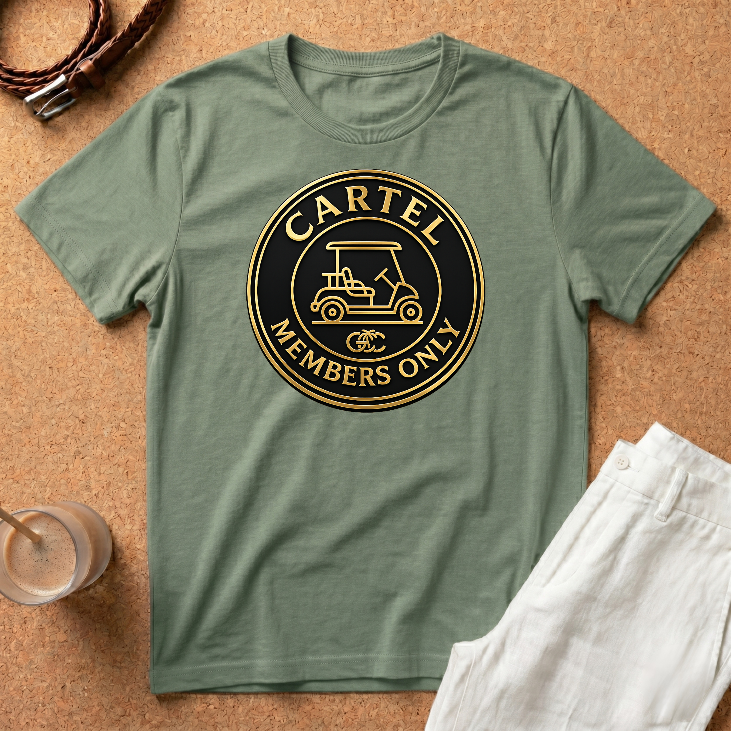 Cartel Members Only Golf Cart T-Shirt — Vintage Club Emblem Tee
