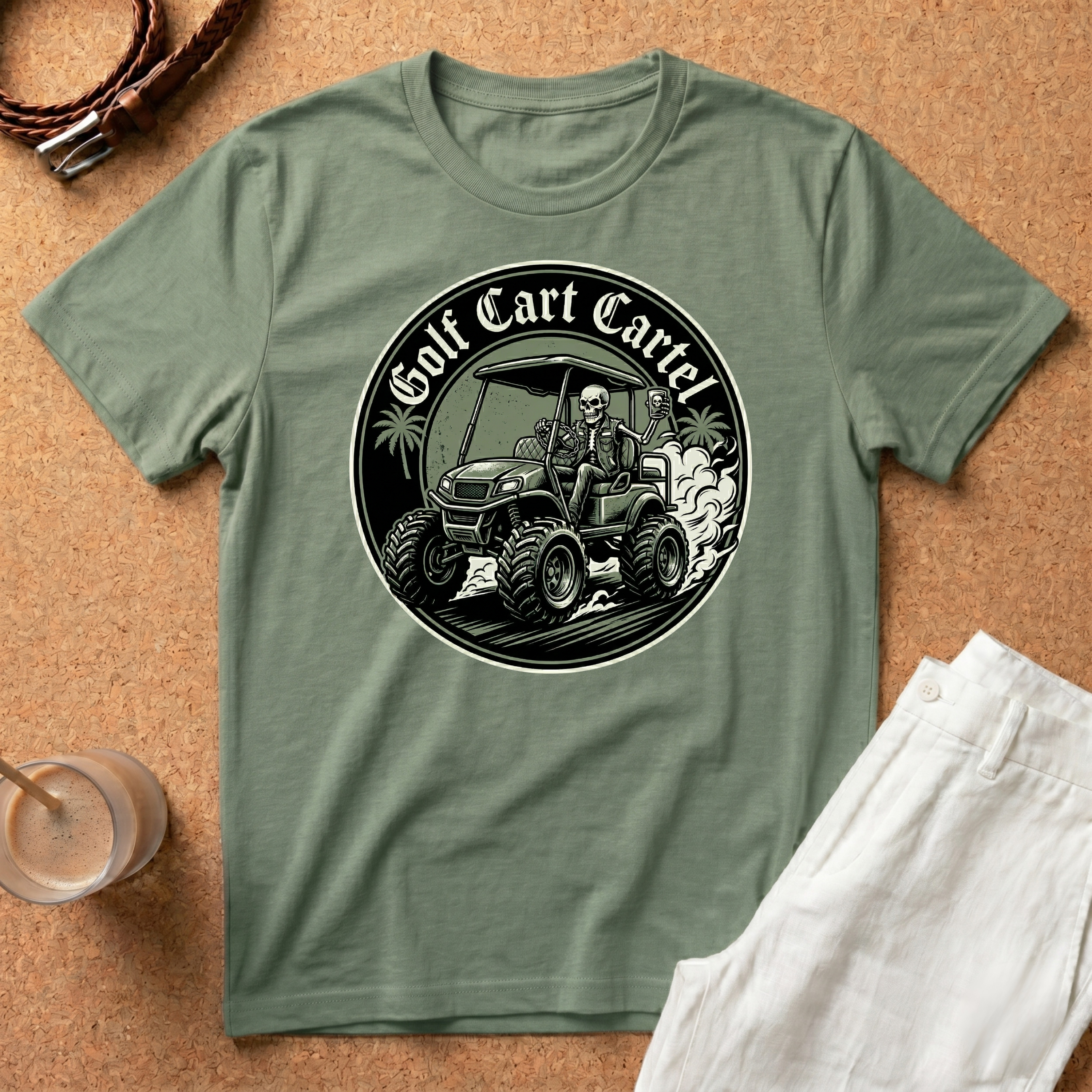 Golf Cart Carten T-Shirt – Retro Golf Cart Club Tee