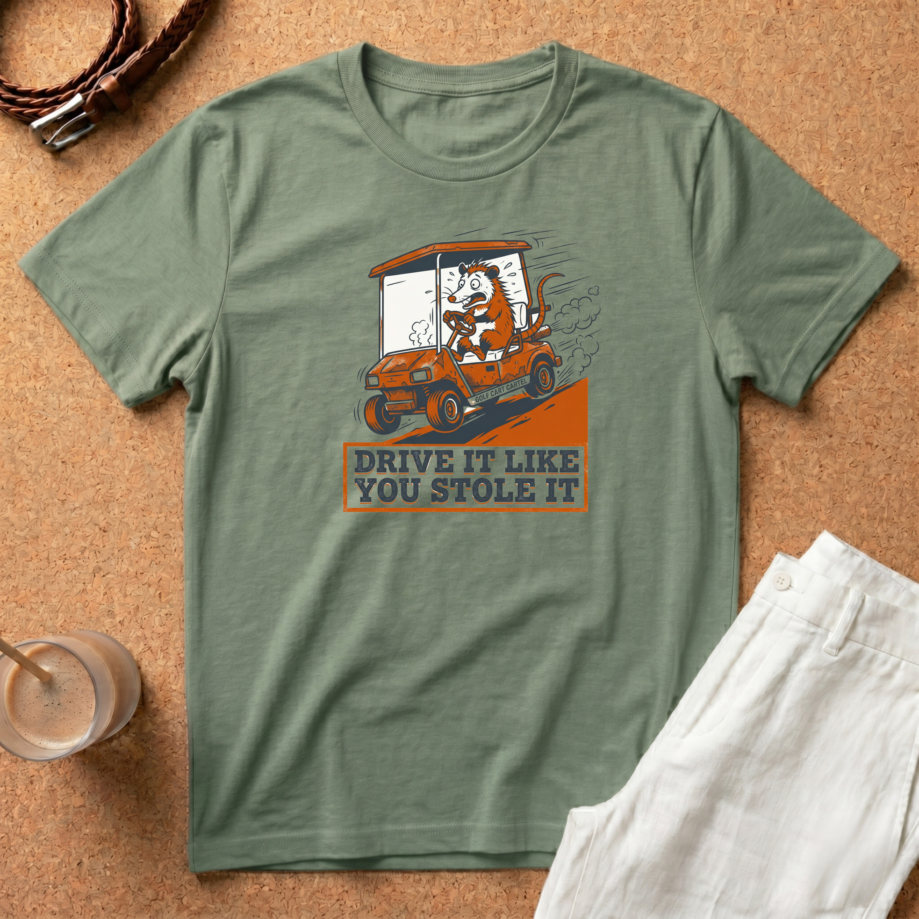 Drive It Like You Stole It T‑Shirt — Funny Golf Cart Racing Tee