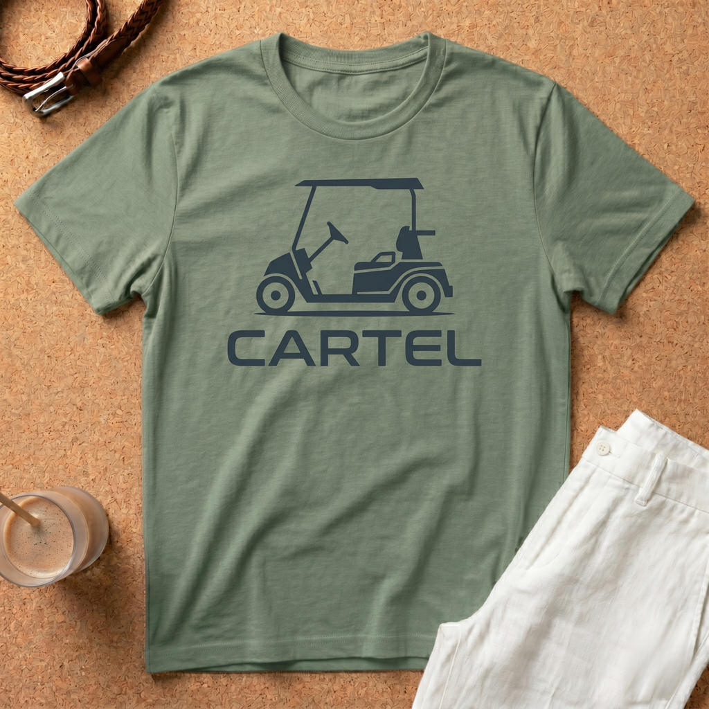 Golf Cart 'Cartel' T‑Shirt — Retro Golfing Crew T-Shirt