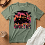 Cartel Golf Cart Sunset T-Shirt — Tropical Palm Beach Vibes