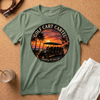 Golf Cart T-Shirt — "Golf Cart Cartel" Sun Set Graphic Tee
