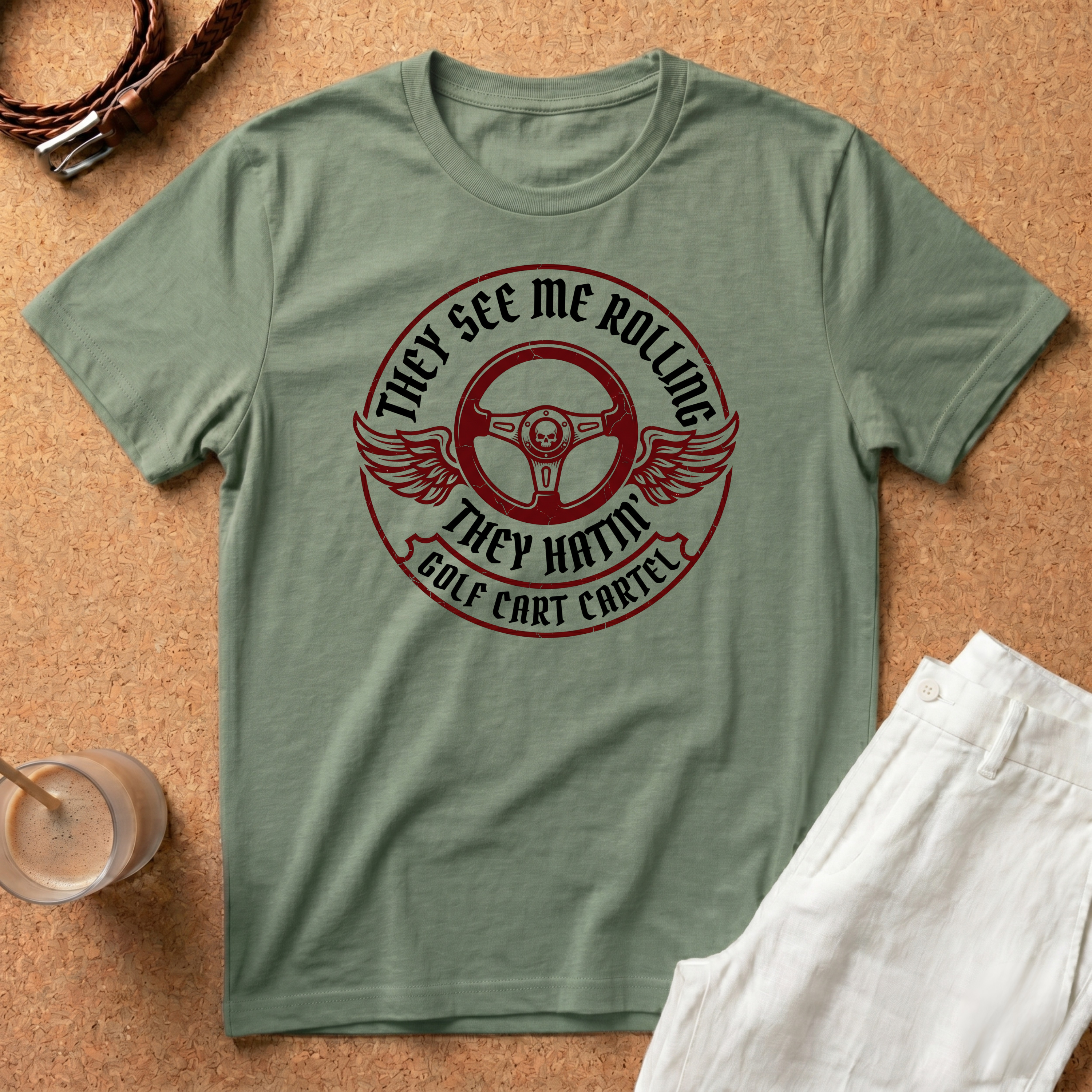They See Me Rolling They Hatin' Golf Cart T-Shirt
