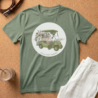 Golf Cart Cruise T-Shirt — Retro Floral Golf Cart Graphic Tee