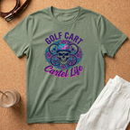 Golf Cart T-Shirt — "Cartel Life" Skull & Floral Graphic Tee