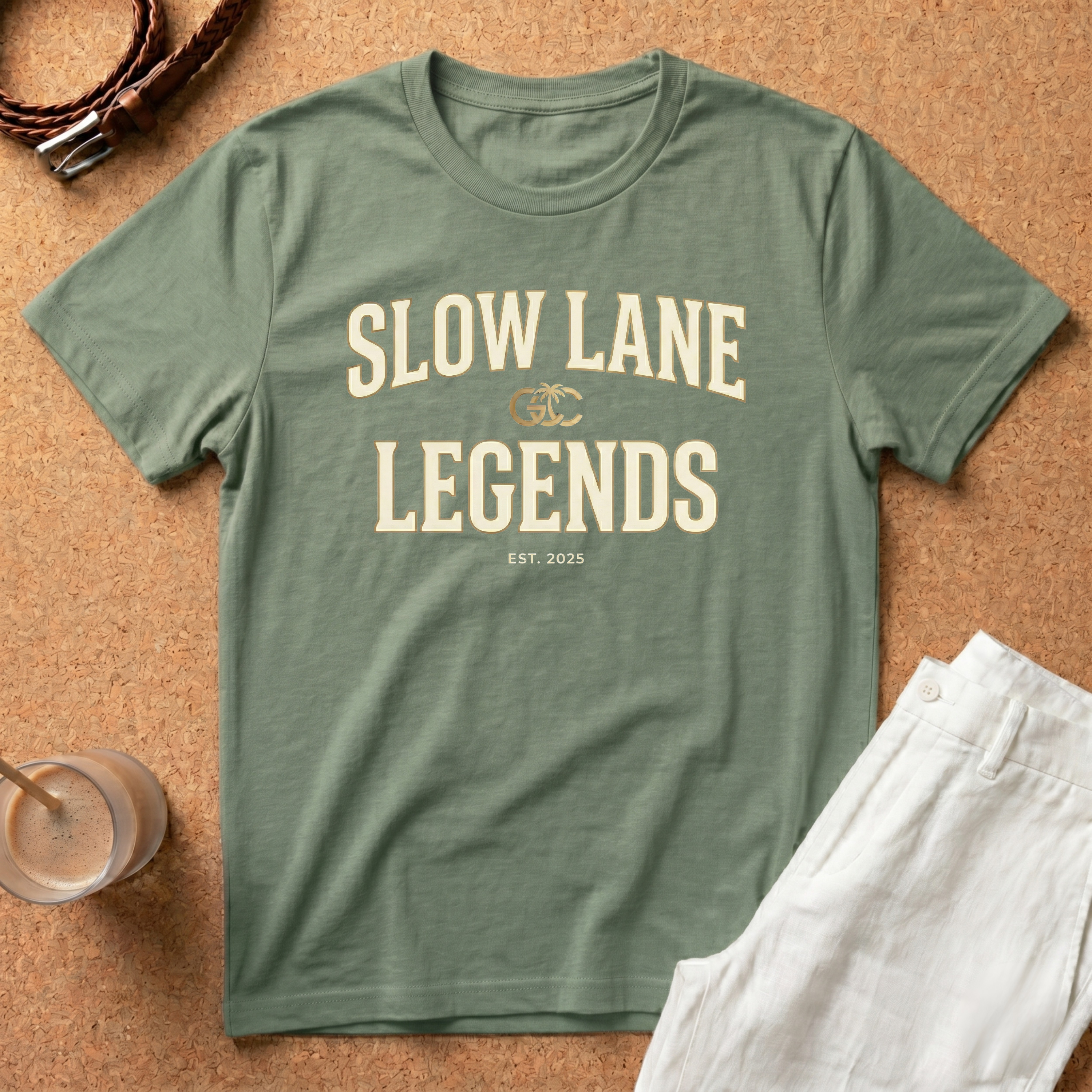 Slow Lane Legends T‑Shirt – Vintage Collegiate Graphic T-Shirt