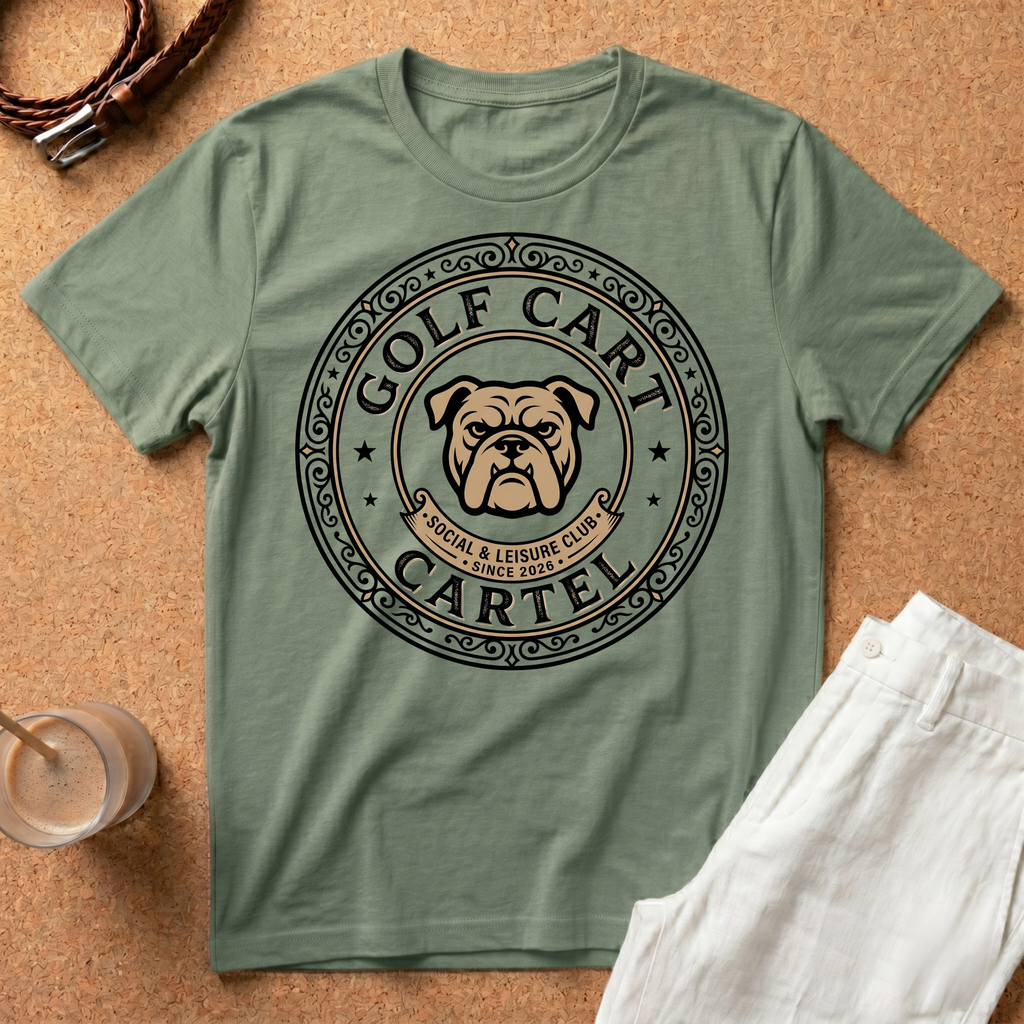 Golf Cart Cartel Bulldog T-Shirt — Vintage Tee
