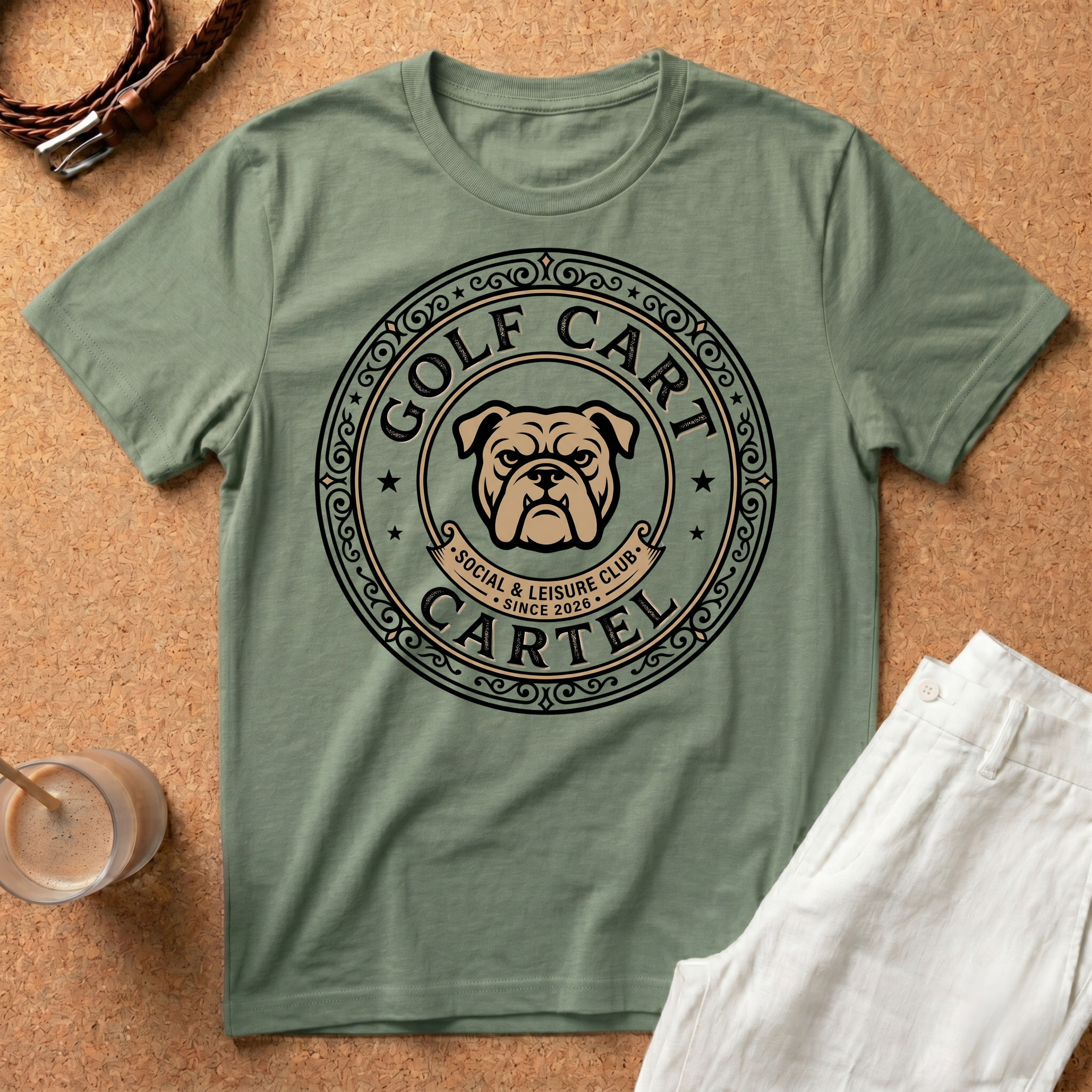 Golf Cart Cartel Bulldog T-Shirt — Vintage Tee