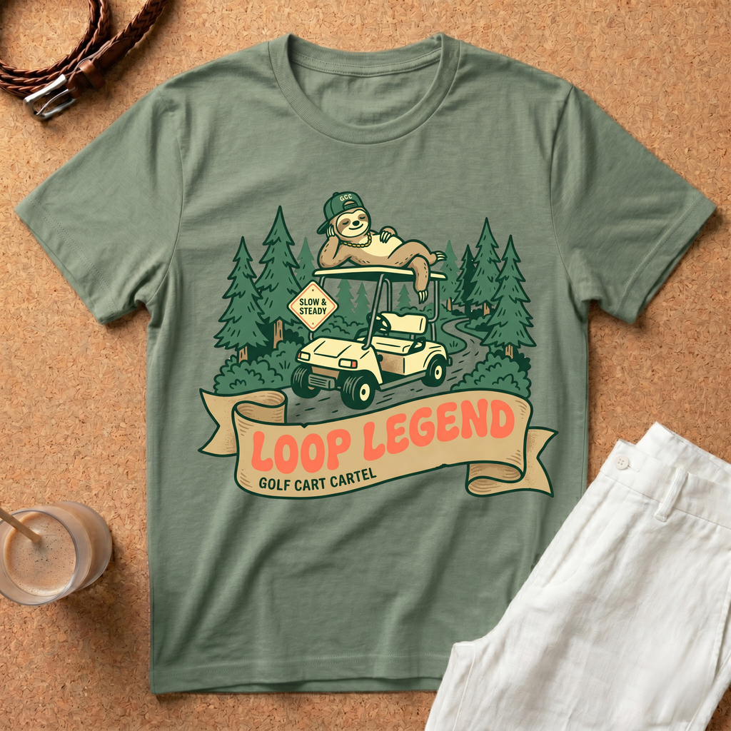 Loop Legend Golf Cart T-Shirt — Funny Mini Golf / Putting Course Shirt