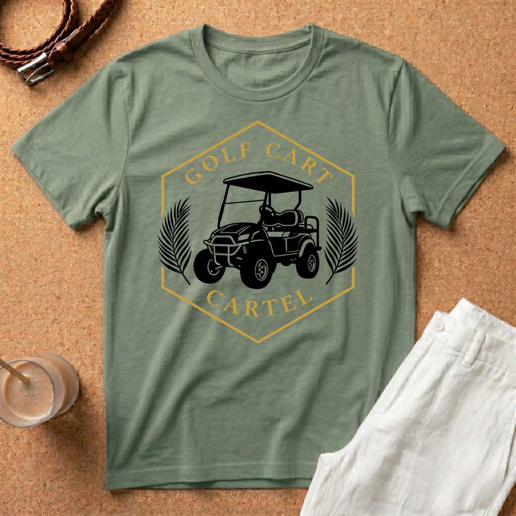 Golf Cart Cartel T-Shirt — Vintage Golf Cart Graphic Tee