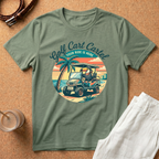 Golf Cart Cartel T-Shirt — Retro Beach Golf Cart Tee ("Your Ride Is Here")